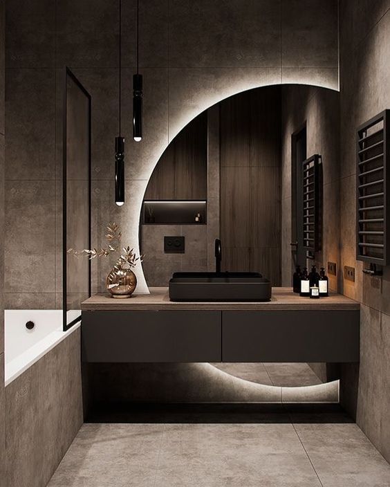 mirror with aesthetic light